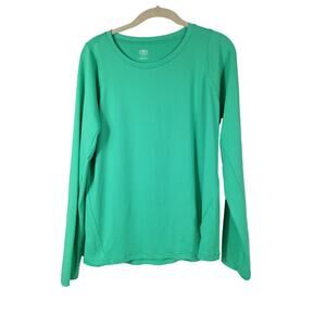 Athletic women's long sleeve top green size LG